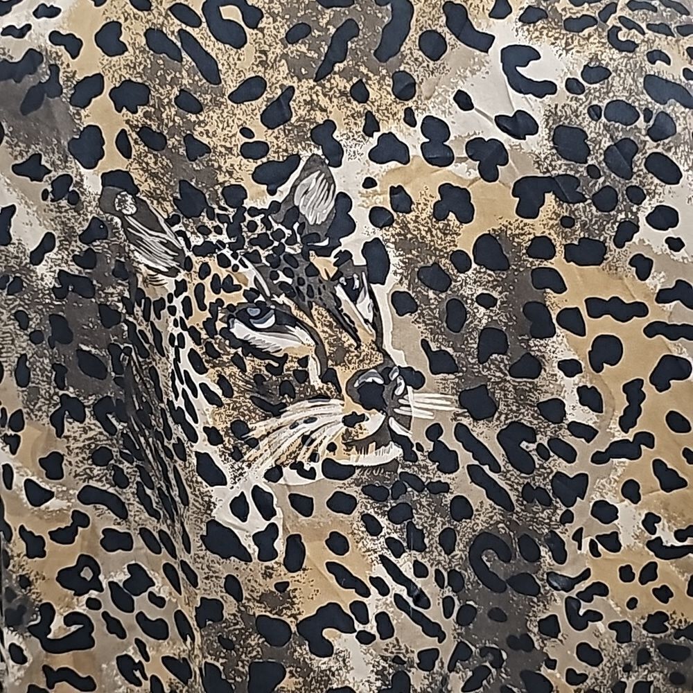 Vintage Cheetah Print Bomber Jacket, Size Medium, Silk - Picture 7 of 9